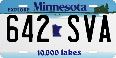 MN license plate 642SVA
