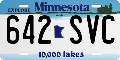 MN license plate 642SVC