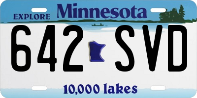 MN license plate 642SVD