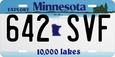 MN license plate 642SVF