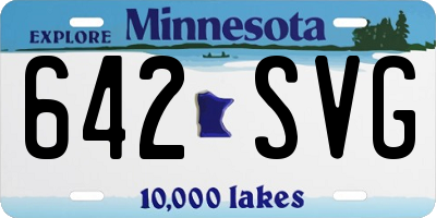 MN license plate 642SVG
