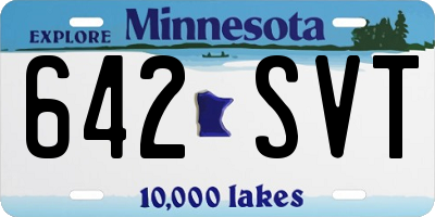 MN license plate 642SVT