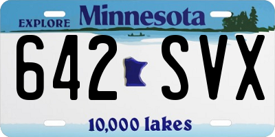 MN license plate 642SVX