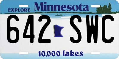 MN license plate 642SWC