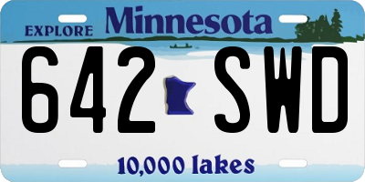 MN license plate 642SWD