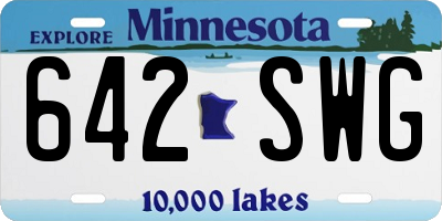 MN license plate 642SWG