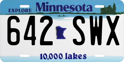 MN license plate 642SWX