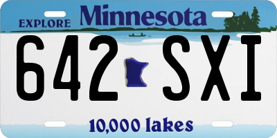MN license plate 642SXI