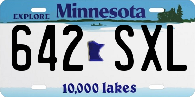 MN license plate 642SXL