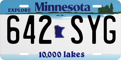 MN license plate 642SYG