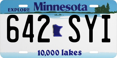 MN license plate 642SYI
