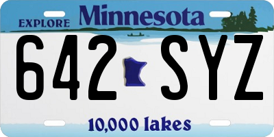 MN license plate 642SYZ