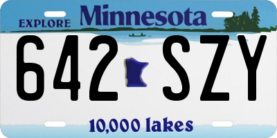 MN license plate 642SZY