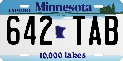 MN license plate 642TAB
