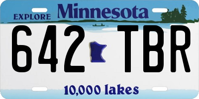 MN license plate 642TBR
