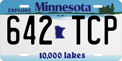 MN license plate 642TCP