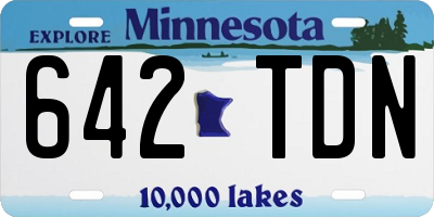 MN license plate 642TDN