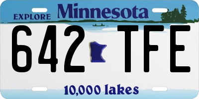 MN license plate 642TFE