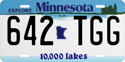 MN license plate 642TGG