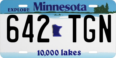 MN license plate 642TGN