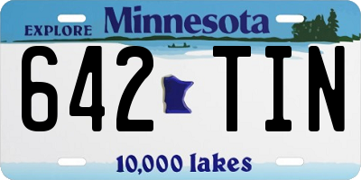 MN license plate 642TIN