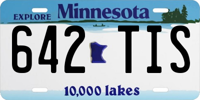 MN license plate 642TIS