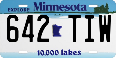 MN license plate 642TIW