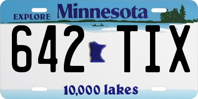 MN license plate 642TIX