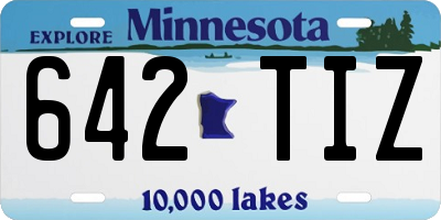 MN license plate 642TIZ