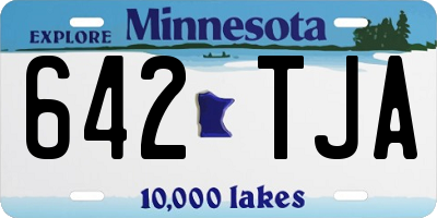MN license plate 642TJA