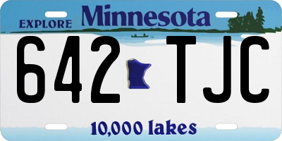 MN license plate 642TJC