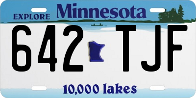 MN license plate 642TJF