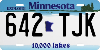 MN license plate 642TJK