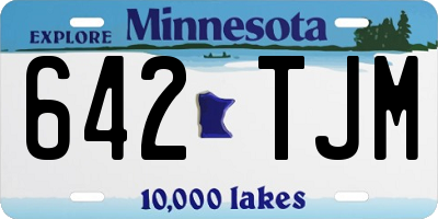 MN license plate 642TJM