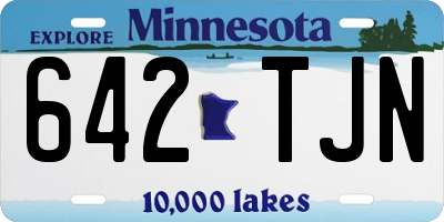 MN license plate 642TJN