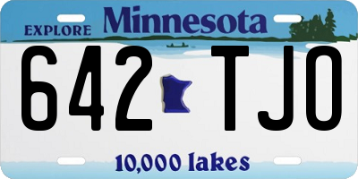 MN license plate 642TJO