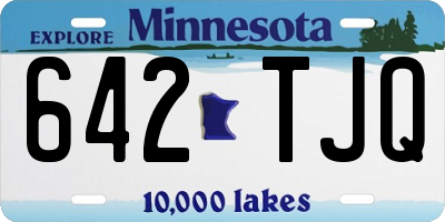 MN license plate 642TJQ
