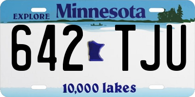 MN license plate 642TJU