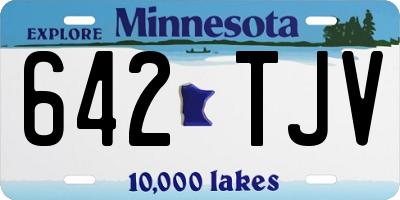MN license plate 642TJV