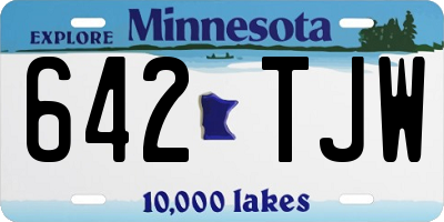 MN license plate 642TJW