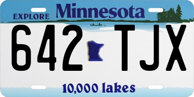 MN license plate 642TJX
