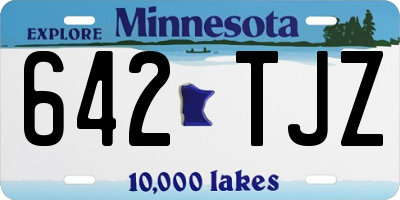 MN license plate 642TJZ
