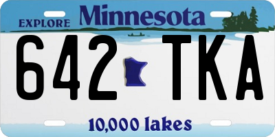 MN license plate 642TKA