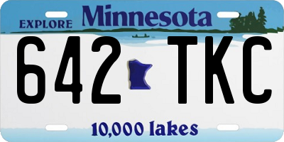 MN license plate 642TKC