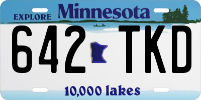 MN license plate 642TKD