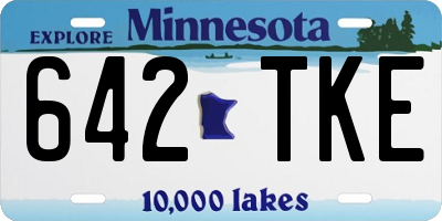 MN license plate 642TKE