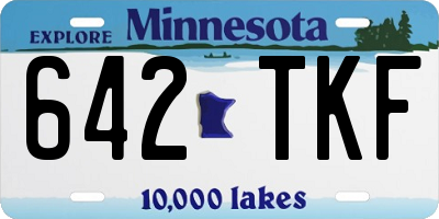 MN license plate 642TKF