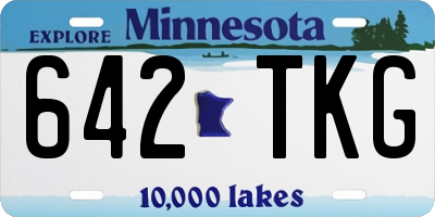 MN license plate 642TKG