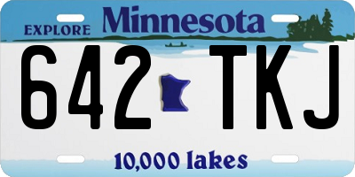 MN license plate 642TKJ
