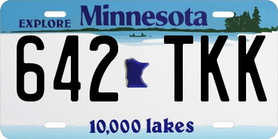 MN license plate 642TKK